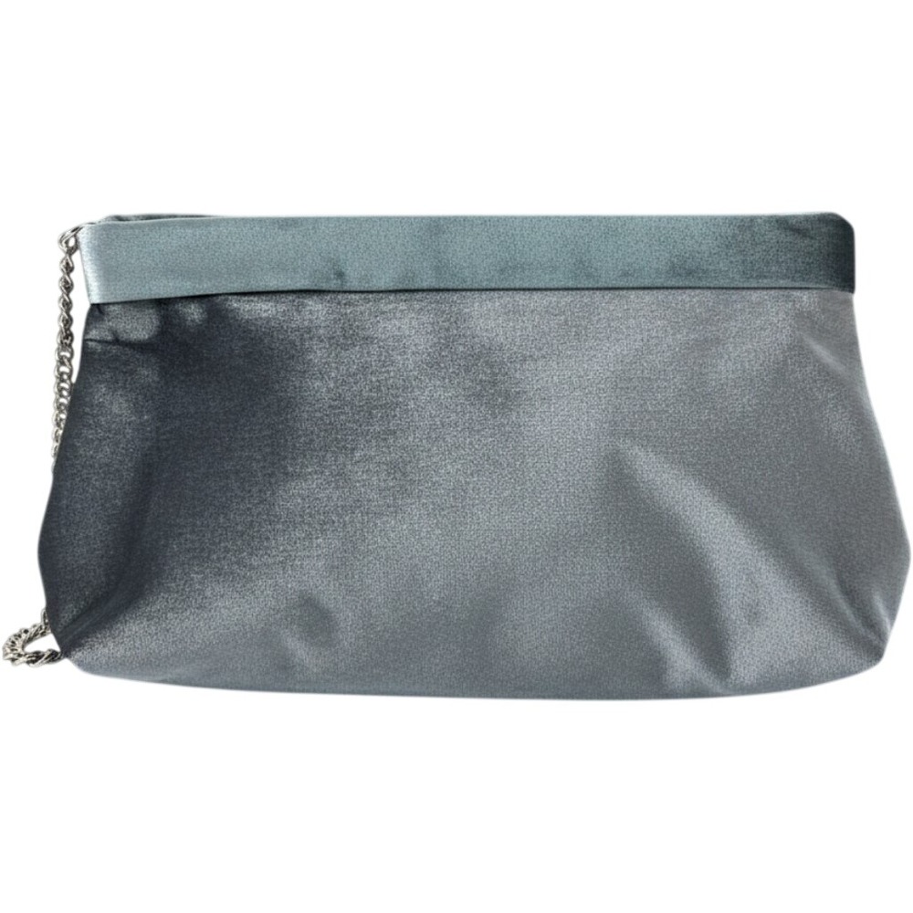 Zara Velvet Clutch Bag M Grey Silver Chain Strap Evening Glam Y2K Holiday Luxe